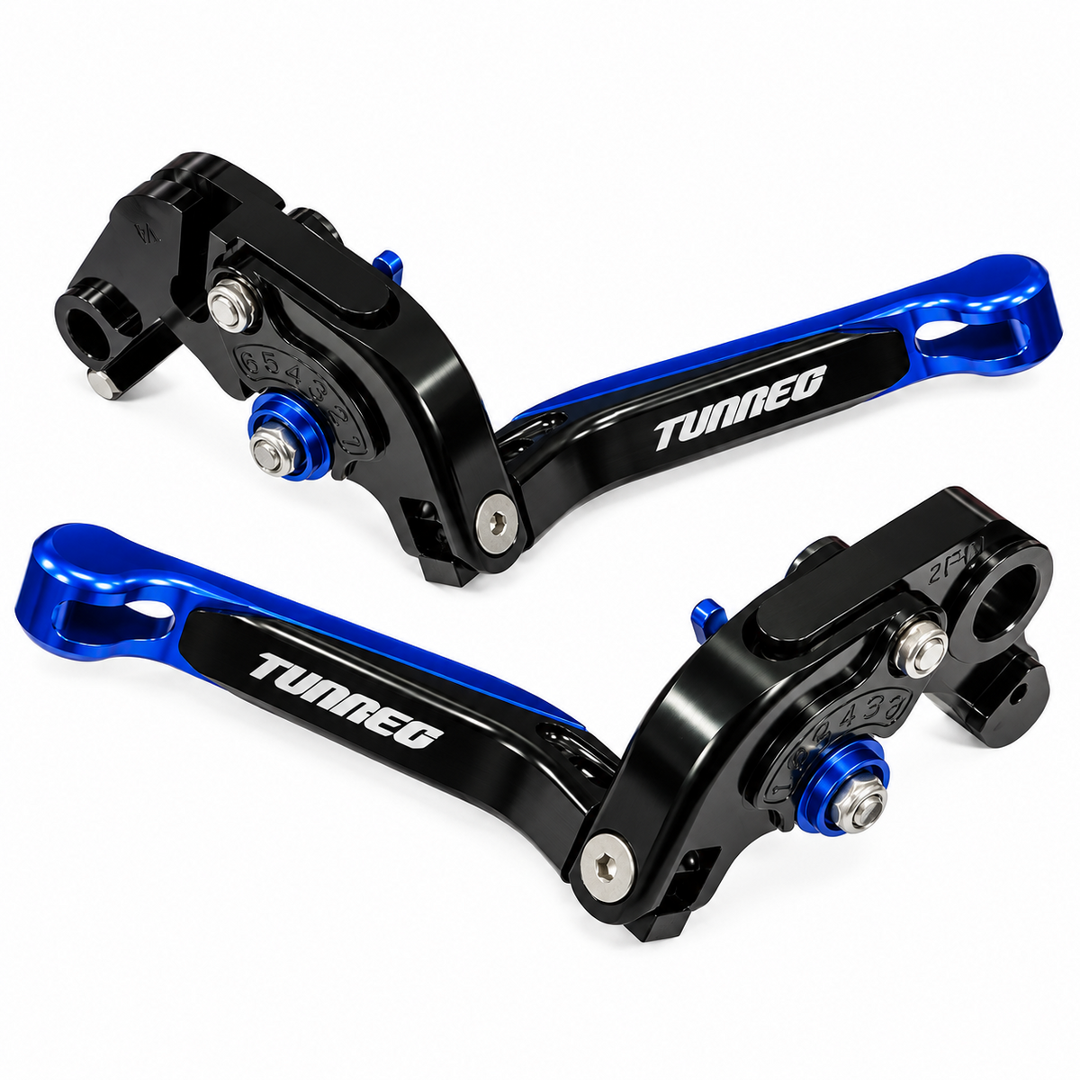 Blue Adjustable Brake & Clutch Levers Set For Aprilia Tuareg 660 2021-2026