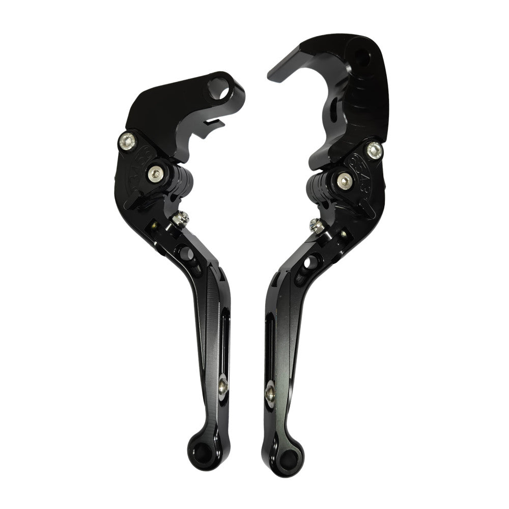 BLACK / BLACK BRAKE & CLUTCH LEVERS SET YAMAHA YZF-R1 R1M R1S 2015-2024