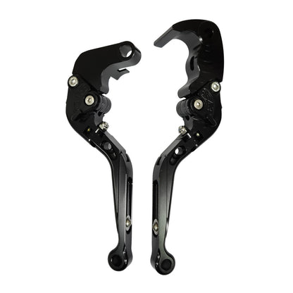 BLACK / BLACK BRAKE & CLUTCH LEVERS SET YAMAHA YZF-R1 R1M R1S 2015-2024