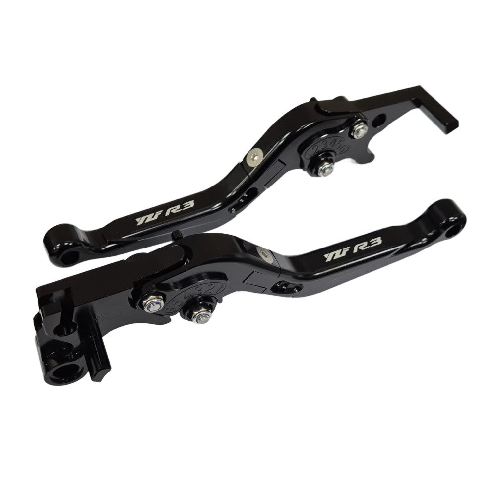 Adjustable Clutch & Brake Levers Set Black / Black - Yamaha YZF-R3 2014-2026