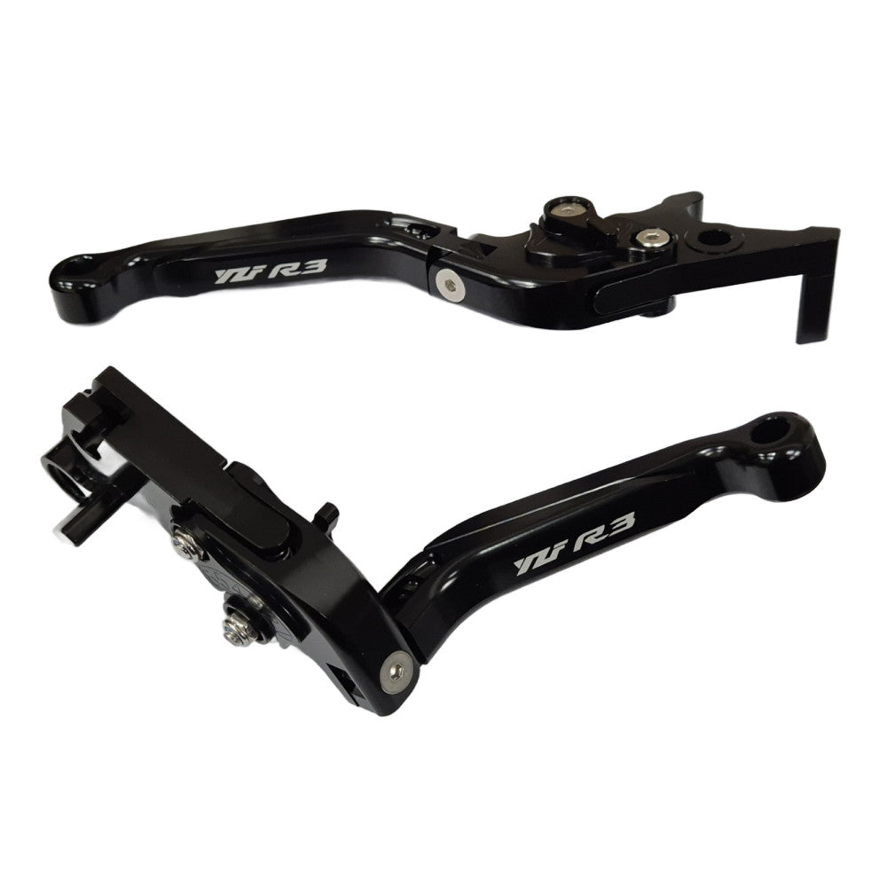 Adjustable Clutch & Brake Levers Set Black / Black - Yamaha YZF-R3 2014-2026