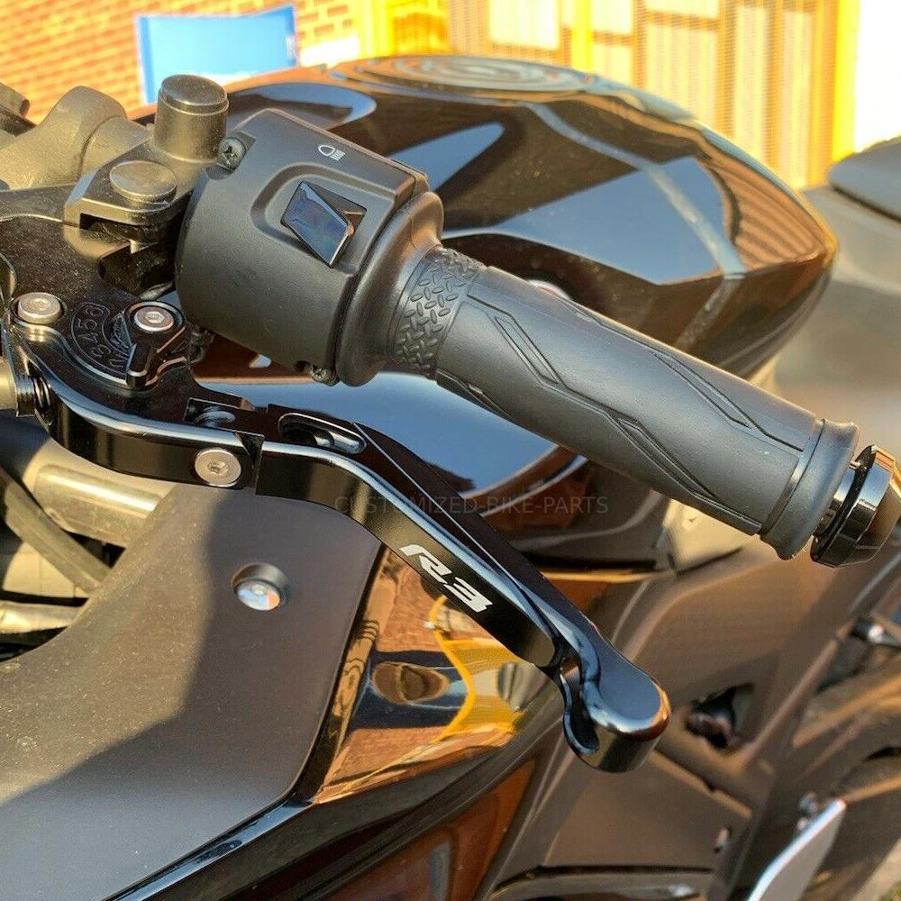 Adjustable Clutch & Brake Levers Set Black / Black - Yamaha YZF-R3 2014-2026