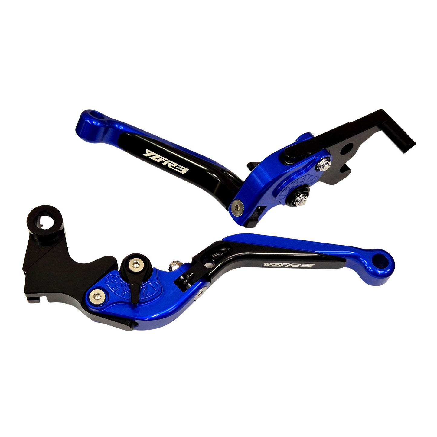 Adjustable Clutch & Brake Levers Set Blue / Black - Yamaha YZF-R3 2014-2026