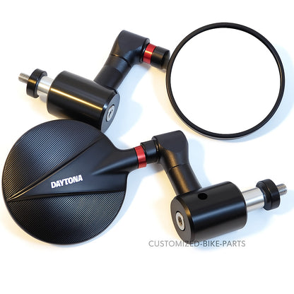 Motorcycle Handle Bar End Mirrors Rearview - Triumph Daytona 600 650 675 750