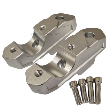 Silver Handlebar Mount Risers Clamp - BMW R1300GS 2023-2026