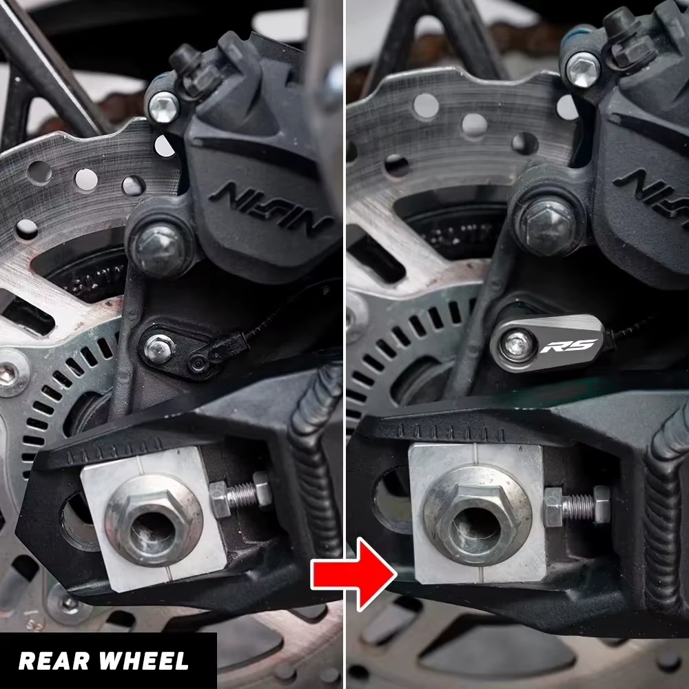 Aprilia RS457 2024-2027 Front & Rear Wheel ABS Sensor Guards - Black