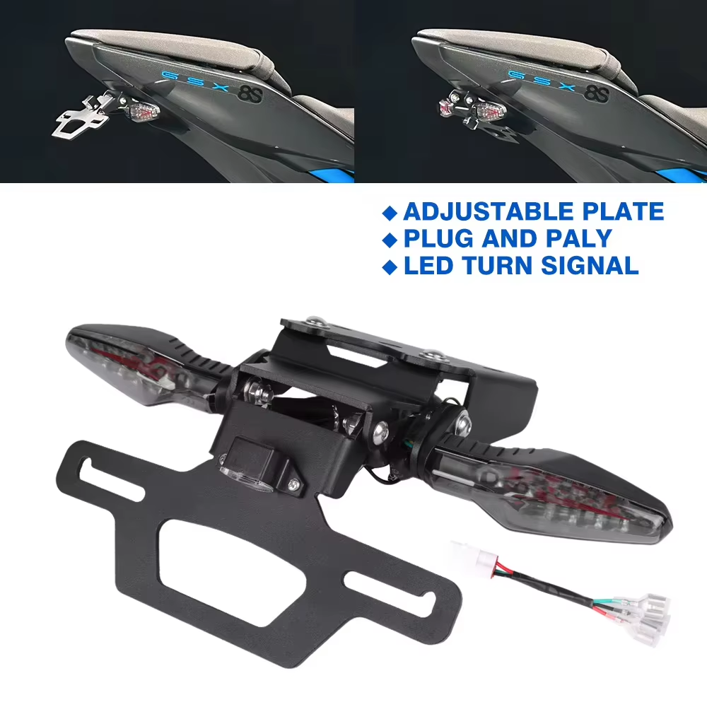 Plug & Play Foldable Tail Tidy Plate Holder - Suzuki GSX-8S / GSX-8R 2024-2027