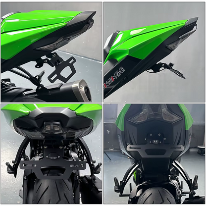 Plug & Play Foldable Tail Tidy License Plate For Kawasaki ZX-6R ZX636 2024-2026