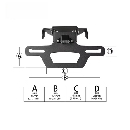 Foldable Tail Tidy Plate Holder - Triumph Tiger Sport 660 / 800 2022-2026