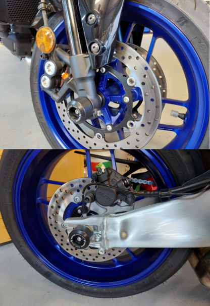 Front & Rear Set Axle Crash Bobbin Sliders - Yamaha MT-09 / SP 2024-2026