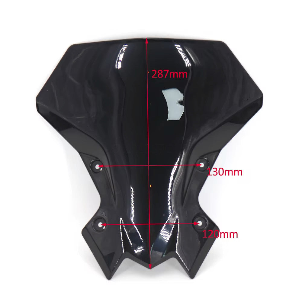 Motorcycle Black  Windscreen Windshield Screen - Kawasaki Z900 Z650 2020-2024