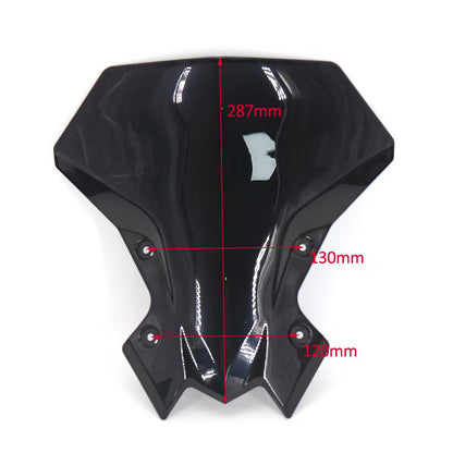Motorcycle Black  Windscreen Windshield Screen - Kawasaki Z900 Z650 2020-2024