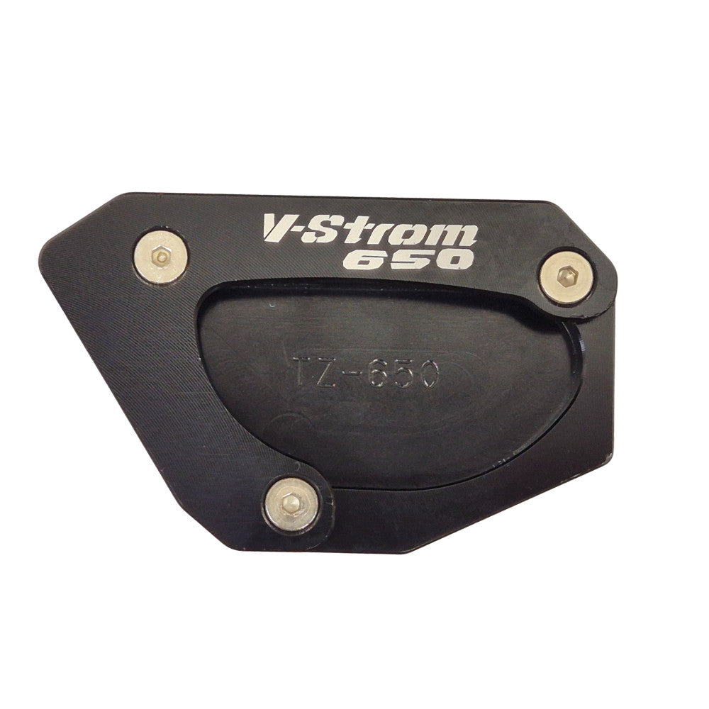 Black Side Stand Kickstand Shoe Extender - Suzuki DL650 V-Strom 2012-2025