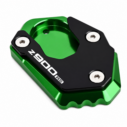 Green Kickstand Shoe Extender Side Kick Stand - Kawasaki Z900 Z900RS 2017-2026
