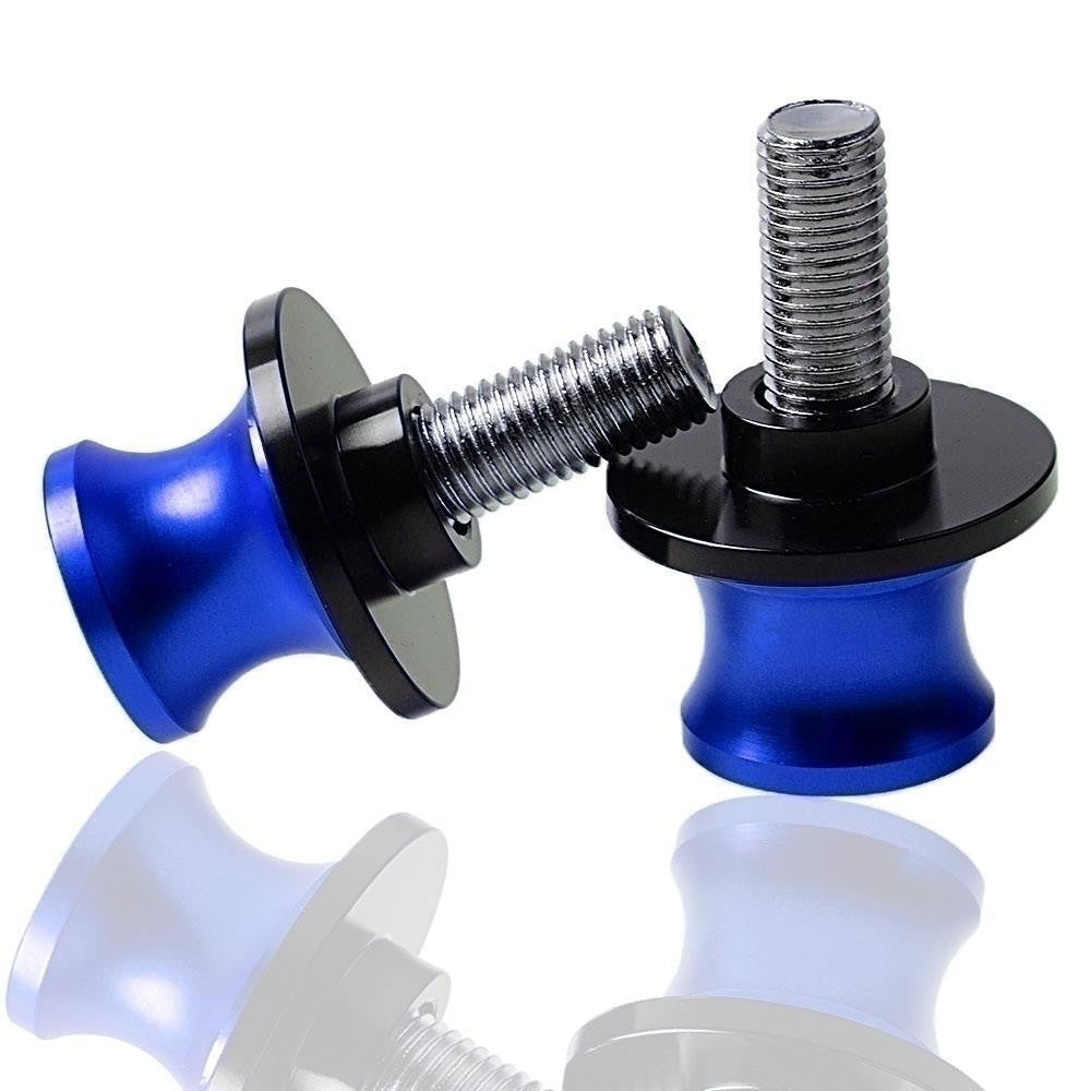 Blue Rear Swingarm Spools Paddock Stand Bobbins - Suzuki GSX-8S 2023-2026