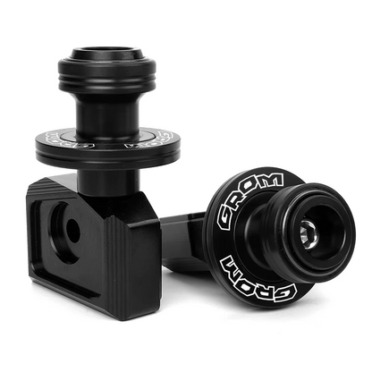 Off-Set Black Rear Spools Paddock Stand Bobbins Honda MSX Grom 125 2014-2027