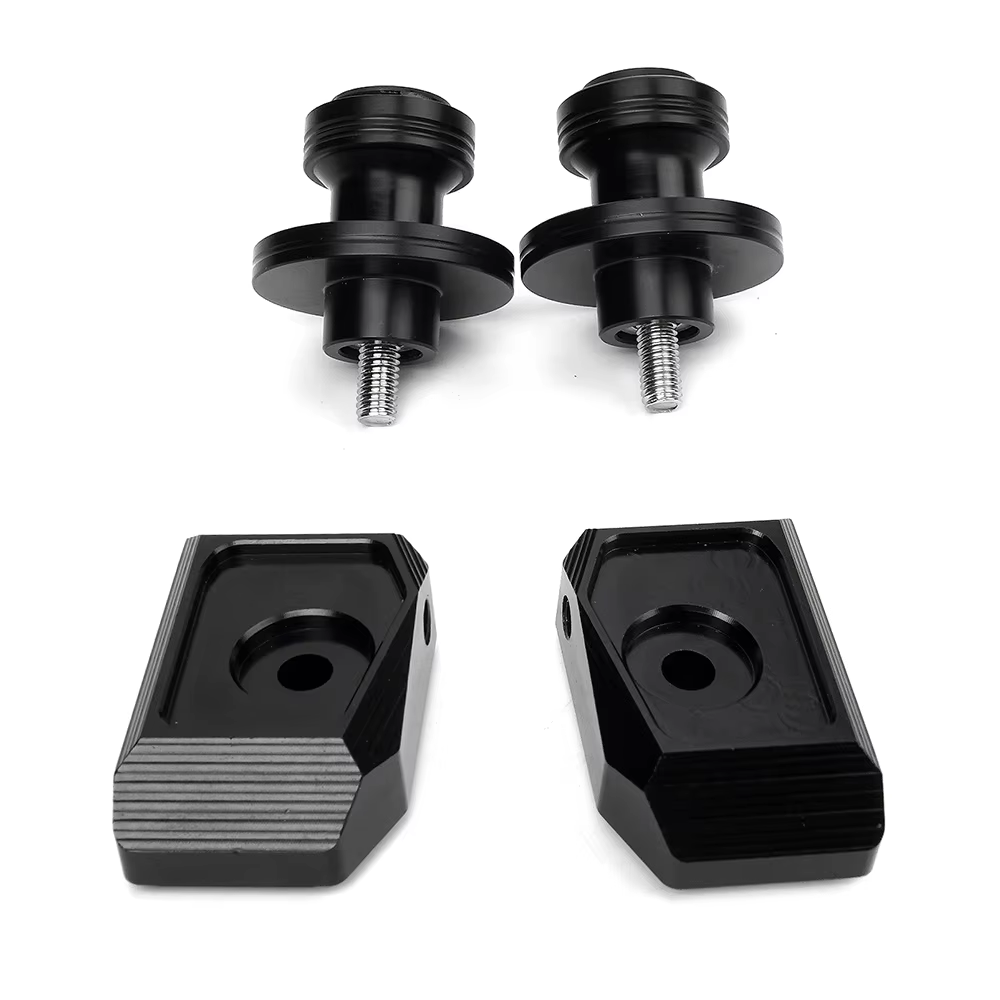 Off-Set Black Rear Spools Paddock Stand Bobbins Honda MSX Grom 125 2014-2027