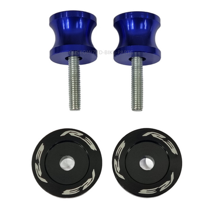 Blue Rear Swingarm Spool Paddock Stand Bobbin - Yamaha YZF-R3 2015-2026