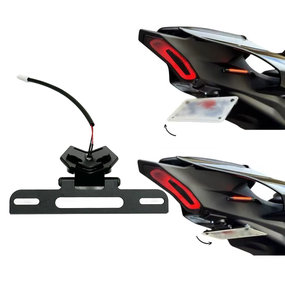 Plug & Play Foldable Tail Tidy License Plate Holder - YZF-R1 / R1M 2015-2026