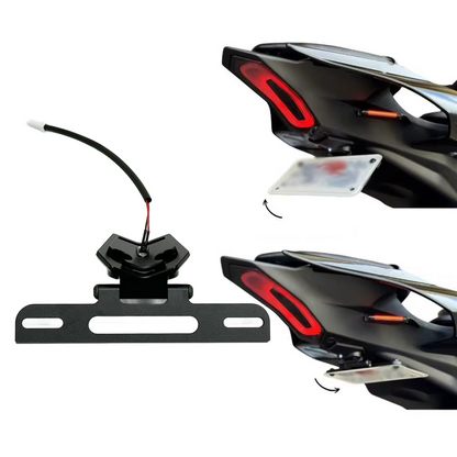 Plug & Play Foldable Tail Tidy License Plate Holder - YZF-R1 / R1M 2015-2026