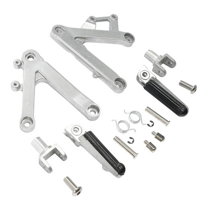 Silver Rearsets Footpegs Footrest Brackets For Honda CBR250 MC22 1990-1997