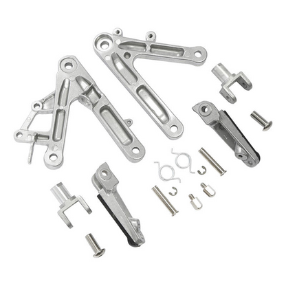Silver Rearsets Footpegs Footrest Brackets For Honda CBR250 MC22 1990-1997
