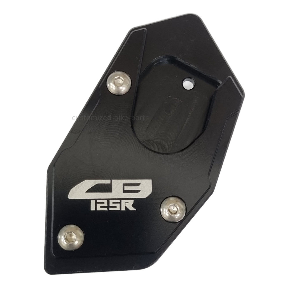 Black Side Stand Kickstand Shoe Extender - Honda CB125R Neo Sports 2018-2025