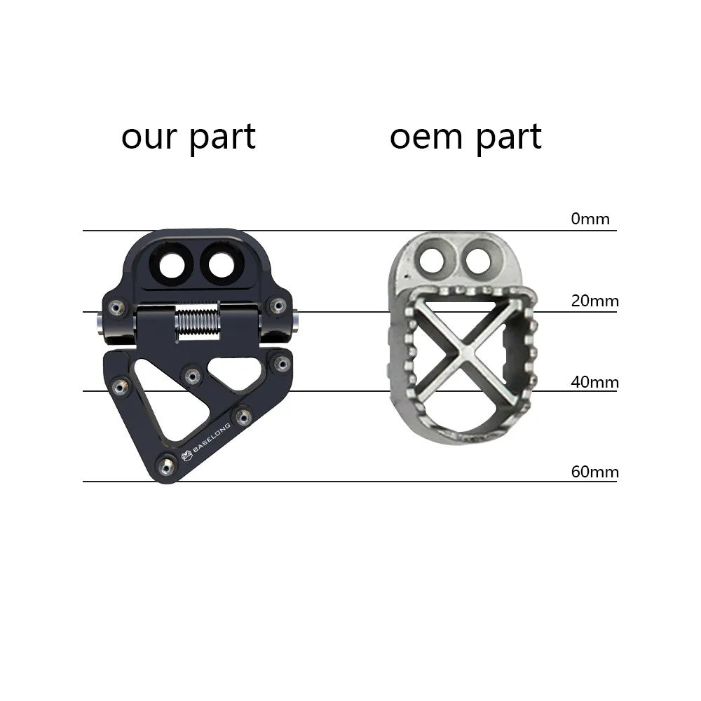 Folding Rear Brake Pedal Step Extension Plate - KTM 790 89 Adventure R 2018-2025