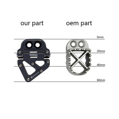 Folding Rear Brake Pedal Step Extension Plate - KTM 790 89 Adventure R 2018-2025