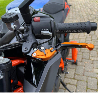 KTM 1290 Superduke R 2014-2026 | Adjustable Clutch Brake Lever Set Orange/Black