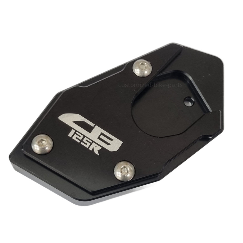 Black Side Stand Kickstand Shoe Extender - Honda CB125R Neo Sports 2018-2025