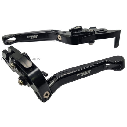 Extendable Adjustable Clutch & Brake Lever Set Black Triumph Speed 400 2023-2026