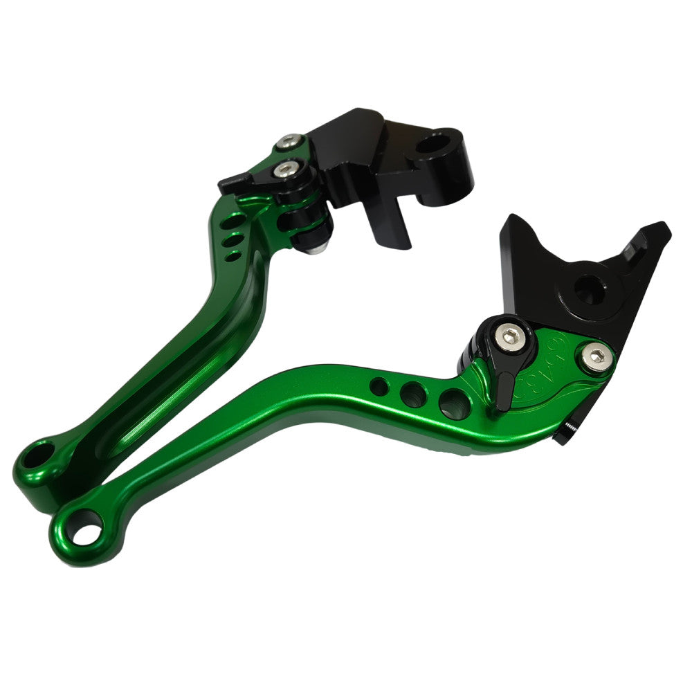 Short Green Clutch & Brake Levers - Kawasaki Z1000 2003-2006