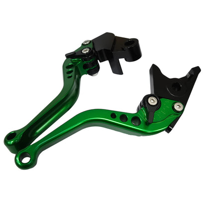 Short Green Clutch & Brake Levers - Kawasaki Z1000 2003-2006