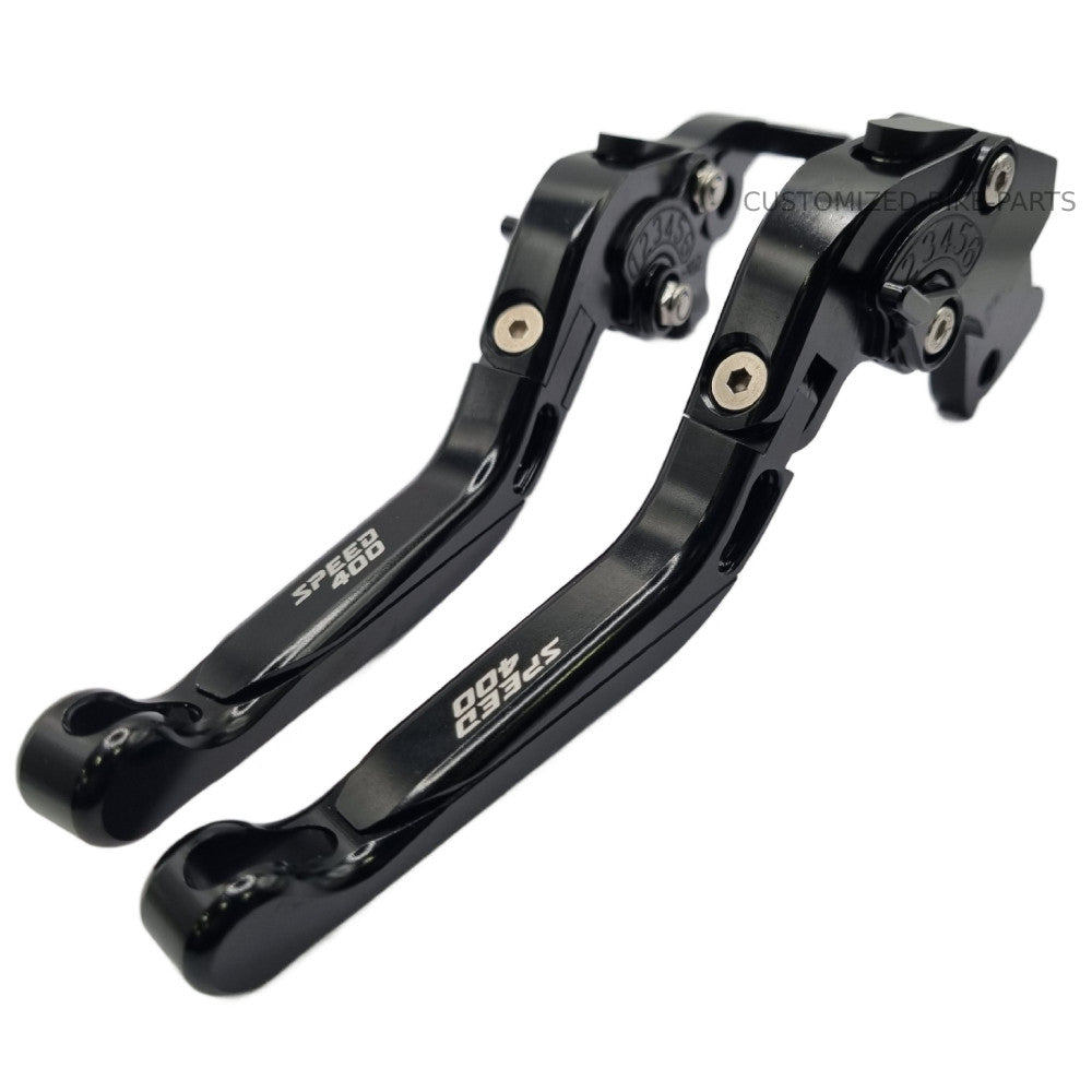 Extendable Adjustable Clutch & Brake Lever Set Black Triumph Speed 400 2023-2026
