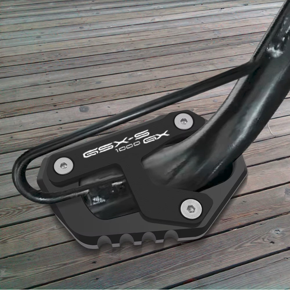 Black CNC Side Stand Kickstand Shoe Extender - Suzuki GSX-S1000GT 2024-2026