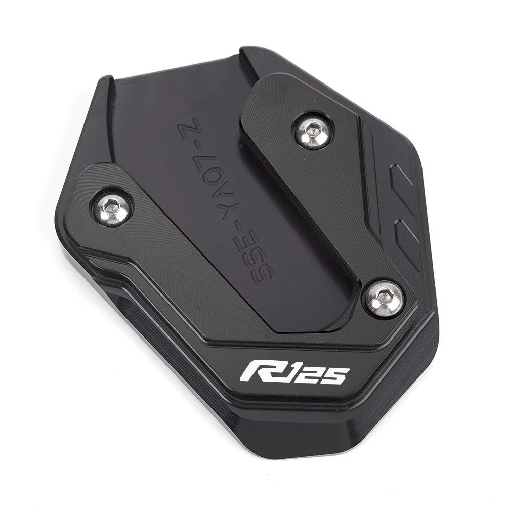 Black CNC Side Stand Kickstand Shoe Extender - Yamaha YZF-R125 2014-2026