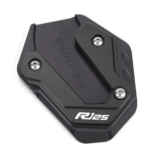 Black CNC Side Stand Kickstand Shoe Extender - Yamaha YZF-R125 2014-2026