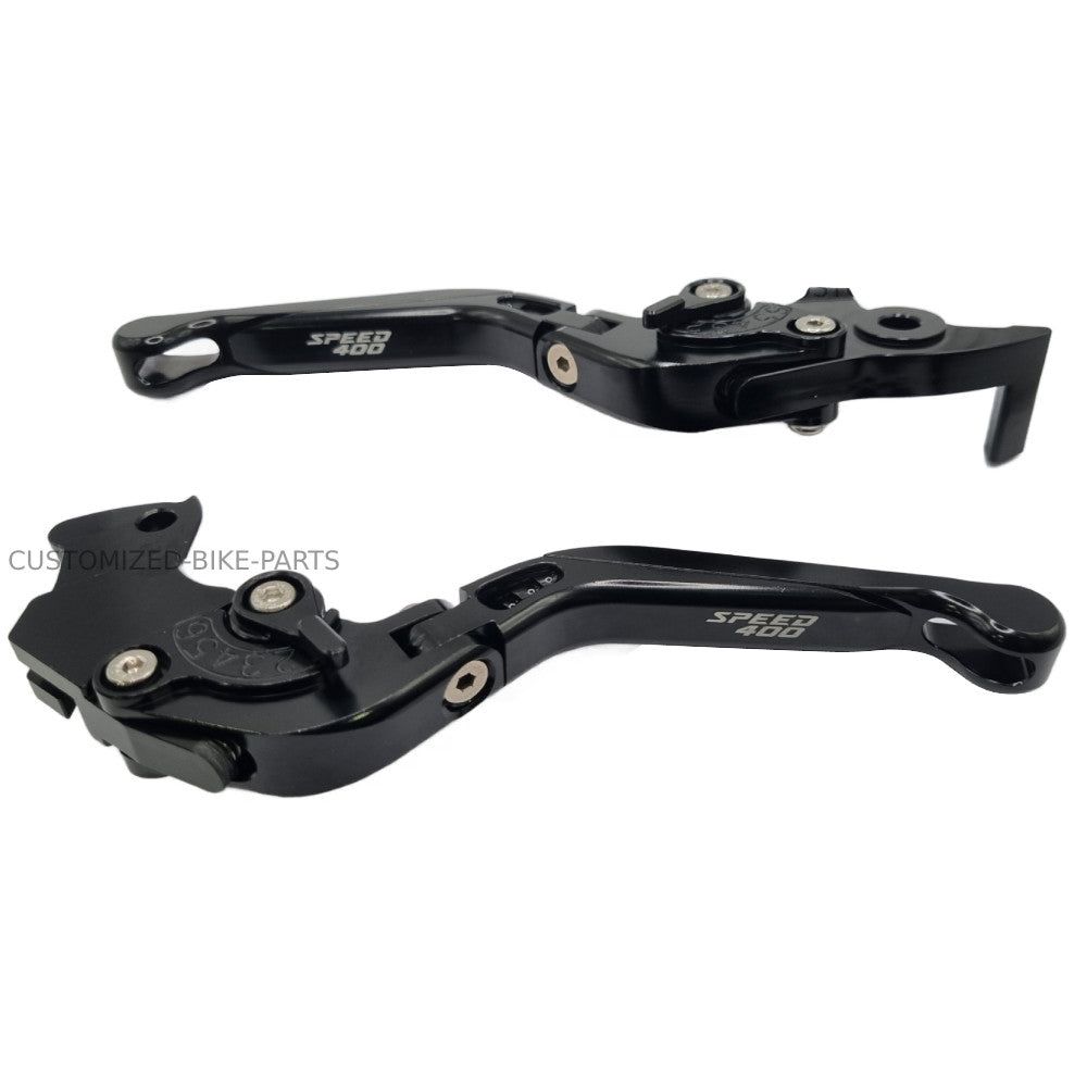 Extendable Adjustable Clutch & Brake Lever Set Black Triumph Speed 400 2023-2026