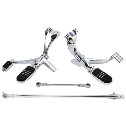 Chrome Forward Controls Kit Fit Harley Sportster XL 883 1200 2014-Later
