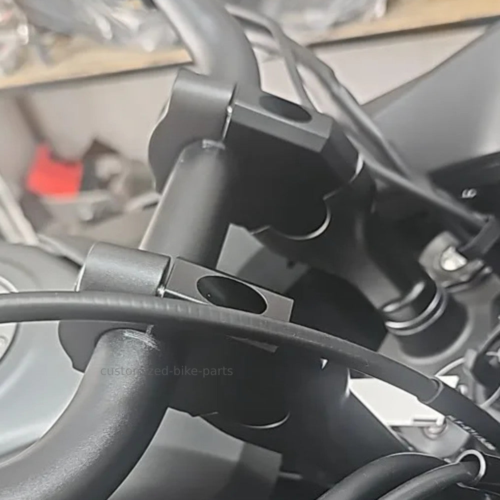 Black 35mm Handlebar Mount Risers Clamp - Honda NT1100 2022-2026