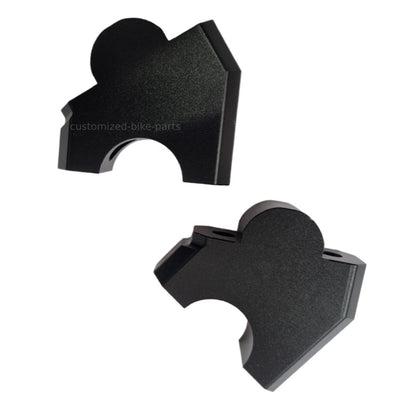 Black 35mm Handlebar Mount Risers Clamp - Honda NT1100 2022-2026