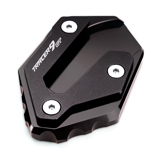 Black CNC Side Stand Kickstand Shoe Extender - Yamaha Tracer 9 / GT 2021-2026