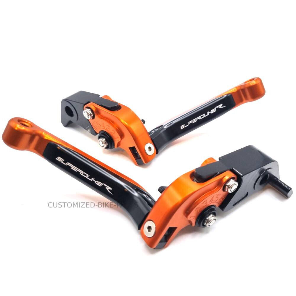 KTM 1290 Superduke R 2014-2025 | Adjustable Clutch Brake Lever Set Orange/Black