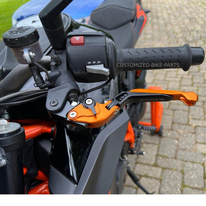 KTM 1290 Superduke R 2014-2025 | Adjustable Clutch Brake Lever Set Orange/Black