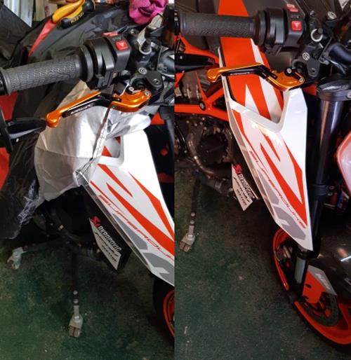 KTM 1290 Superduke R 2014-2025 | Adjustable Clutch Brake Lever Set Orange/Black