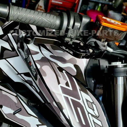 KTM 790 Duke 2018-2025 BLACK SHORT ADJUSTABLE BRAKE & CLUTCH LEVER SET
