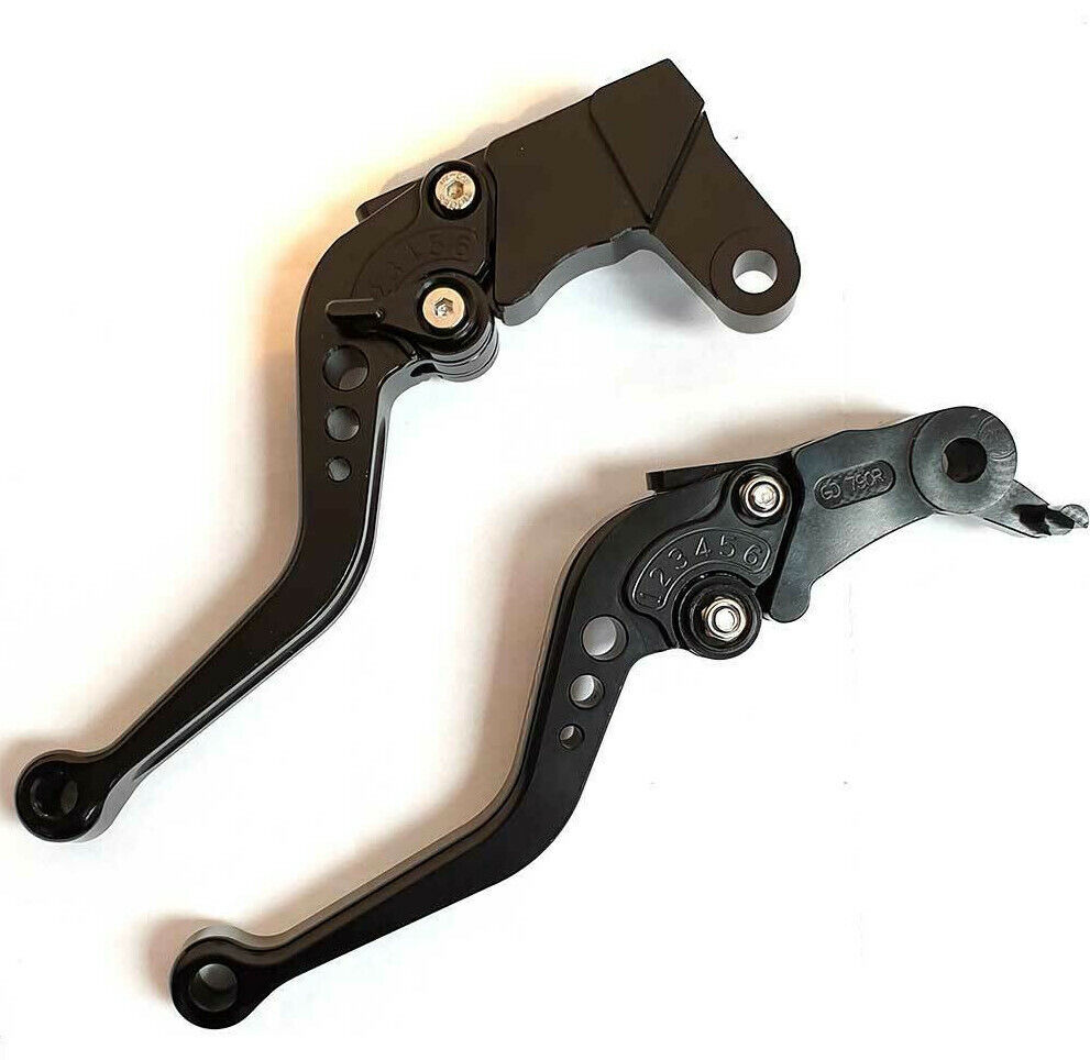 KTM 790 Duke 2018-2025 BLACK SHORT ADJUSTABLE BRAKE & CLUTCH LEVER SET