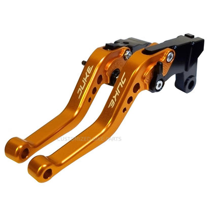 KTM 790 Duke 2018-2025 ORANGE SHORT ADJUSTABLE BRAKE & CLUTCH LEVER SET