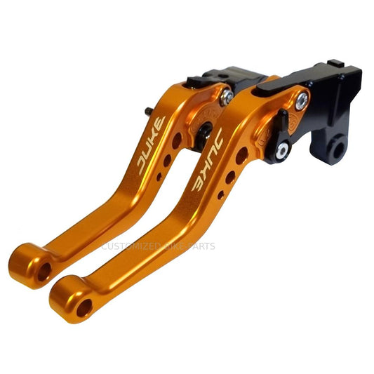 KTM 790 Duke 2018-2025 ORANGE SHORT ADJUSTABLE BRAKE & CLUTCH LEVER SET